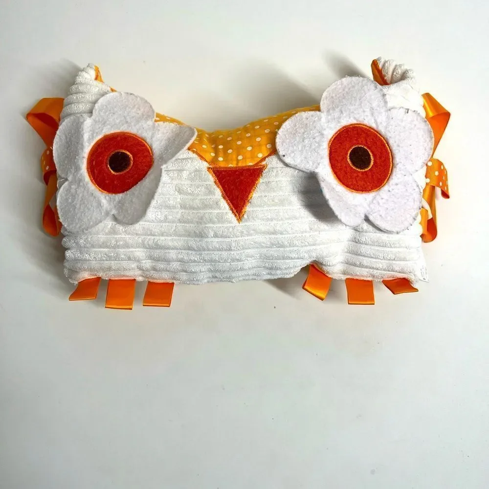 Hallmark Pink Owl Plush ~M Throw Pillow Stuffed Animal Toy Corduroy Ribbed Decor